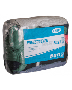 Poetsdoeken tricot bont - 1 kg - katoen