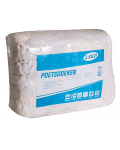 Poetsdoeken tricot wit - 1 kg - katoen