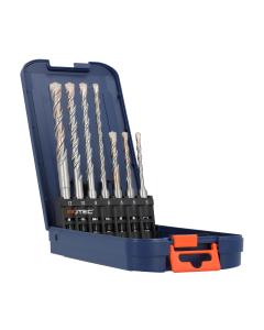 Hevu Tools 200 Hamerborenset - SDS-plus - V-Breaker (2 snijder) - 7-delig - cassette - 900.1010K