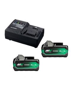 Hikoki UC18YSL3WHZ Boosterpack A2 - 2x Multi-Volt A accu's 5Ah 18V / 2,5Ah 36V + snellader UC18YSL3